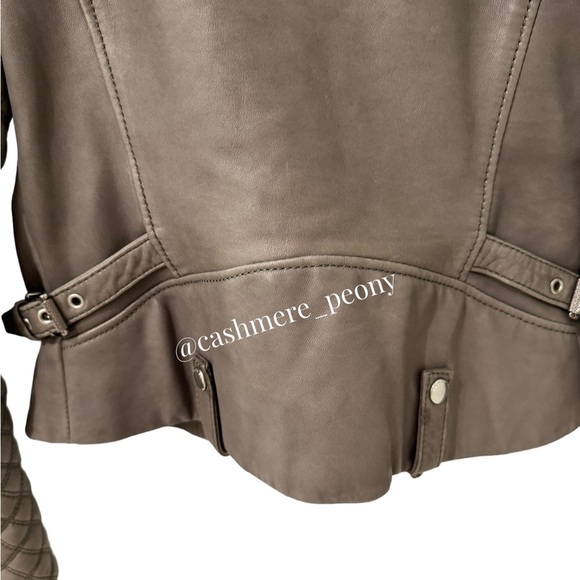 Barbara Bui Lambskin Leather Biker Jacket Size 36 - Picture 8 of 13